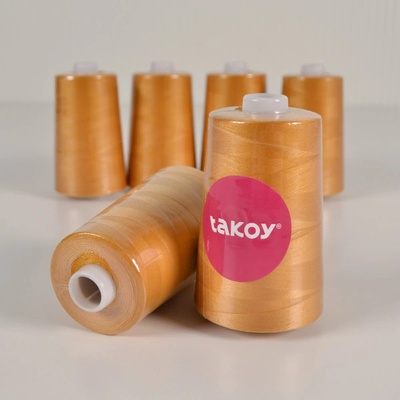 Takoy Overlock / coverlock polyesterová nit TKY 5000 barva hořčicová