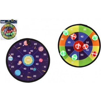 Teddies Terč na suchý zip oboustranný 27cm + míčky 8ks v sáčku