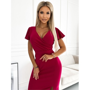 Numoco Рокля с широко деколте - фуксия Numoco NINA numoco | Lilav | ЖЕНИ | XS