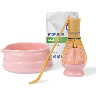 Malumo Matcha set růžový Varianta setu: Matcha set s Ceremonial Matchou 30 g