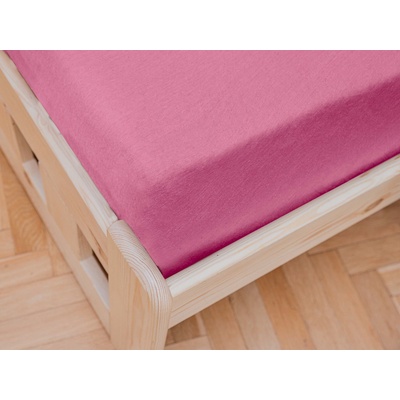 Textilomanie Jersey prostěradlo růžové 90x200