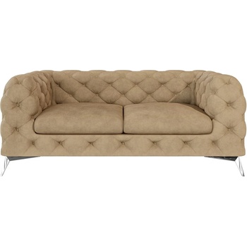 ROPEZ Светлокафяв кадифен диван 185 cm Chelsea - Ropez (Chelsea Sofa 2os. Riviera 24 Srebrne)