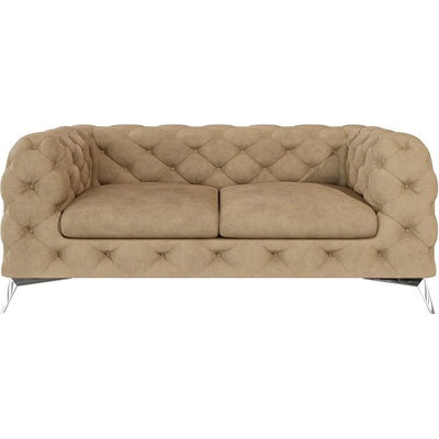 ROPEZ Светлокафяв кадифен диван 185 cm Chelsea - Ropez (Chelsea Sofa 2os. Riviera 24 Srebrne)