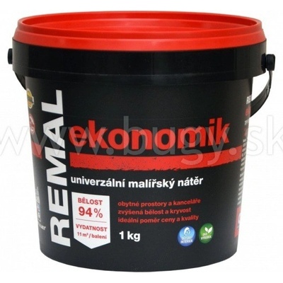 Remal Ekonomik Tónovateľná maliarska farba, biela matná, belosť 94%, 1kg