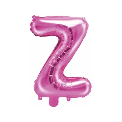 PartyDeco Балон от фолио Mini - Буква Z 35см розов