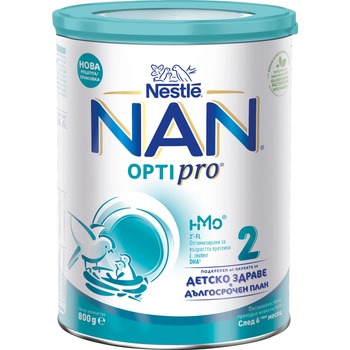 Nestle Преходно мляко на прах Nestle Nan - OptiPro 2, опаковка 800 g (12607362)