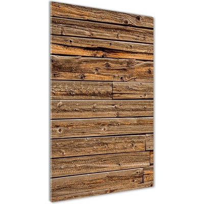 Vertikálny fotoobraz na skle Drevená stena 50x100 cm