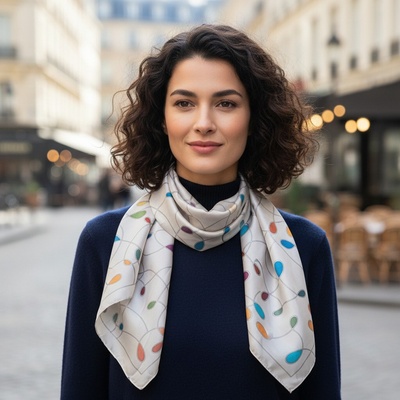 Jana Melichová šatka č. 12 biela