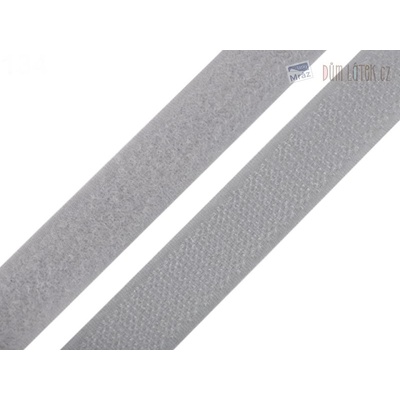 Suchý zips šírka 20 mm sivá