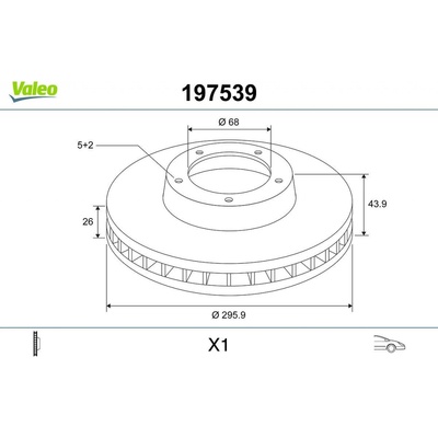 Brzdový kotouč VALEO 197539 | Zboží Auto