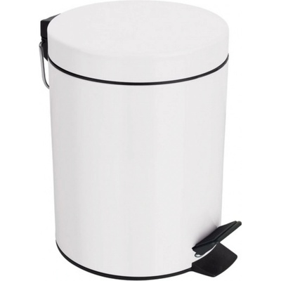 Spirella pedálový odpadkový koš SYDNEY, bílá ocel, 5 L 10_16395