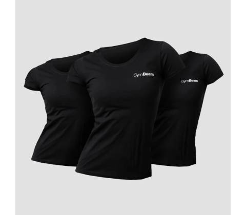GymBeam Dámske tričko Basic 3Pack Black
