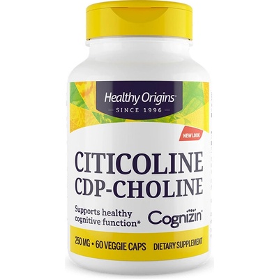 Healthy Origins Цитиколин (CDP-Холин) - Памет, концентрация и ментална яснота, 250 mg, 60 капсули (42024 HO)