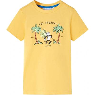 Детска тениска, светла охра, 128 (11687)
