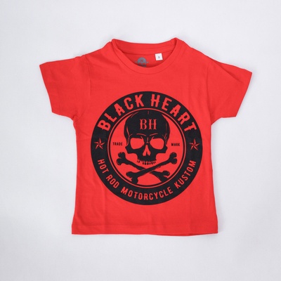 Black Heart RED SKULL RED Červená