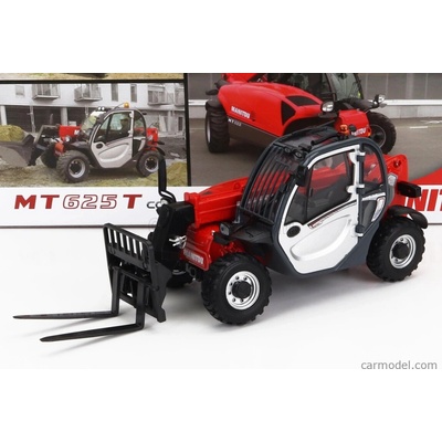 Universal hobbies Manitou Mt625t Comfort Telescopic Tractor Elevatore Červená Stříbrná 1:32