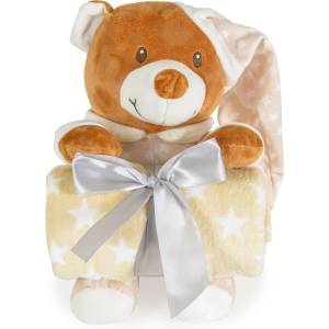Cangaroo Одеяло 90/75 cm с играчка Addie Bear бежов (111962)