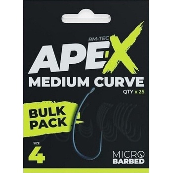 RidgeMonkey Ape-X Medium Curve Barbed Bulk Pack vel.6 25 ks