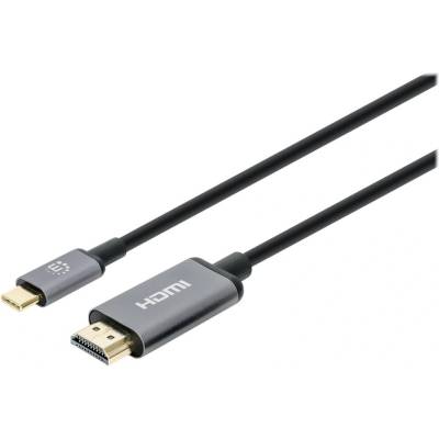 MANHATTAN 4K@60Hz USB-C към HDMI кабел мъжка букса/мъжка букса 2m (153607)