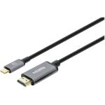 Manhattan MANHATTAN 4K@60Hz USB-C към HDMI кабел мъжка букса/мъжка букса 2m (153607)