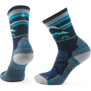 Smartwool Дамски туристически чорапи Smartwool Women's Hike Light Cushion New Pattern Crew Socks Walking socks - Deep Navy - размер 34-37 (EU) (201-8346-0411)