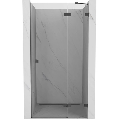 Mexen Lunar врати за душ кабина, десни, 120 см, прозрачни, четка в цвят gun gray - 834-120-000-66-00-P (834-120-000-66-00-P)