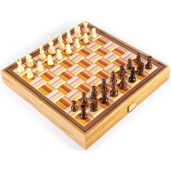 Manopoulos Комплект Manopoulos 4 в 1 - Шах, табла, Не се сърди човече, Змии и стълби, оранжев