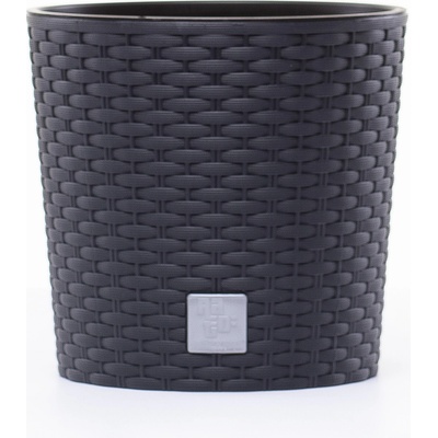 Prosperplast DRTUS250L Kvetináč Rato Round + vklad 25cm antracit S433