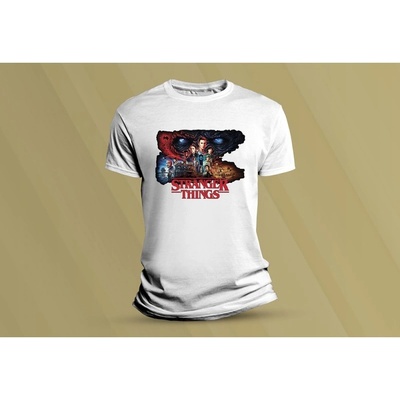Sandratex dětské bavlněné tričko Stranger Things bílá