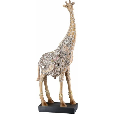 Dekorace figura žirafa Elody hnědá, 6x12,5x35,5 cm