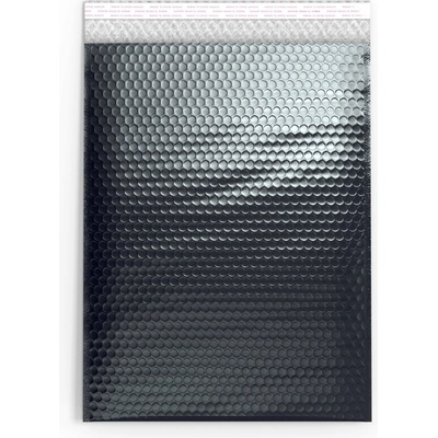 Lesklé metalické bublinkové obálky - 450 x 320 mm (C3) - Černá