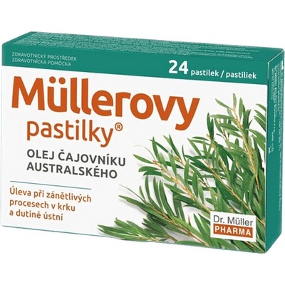 DR. MÜLLER Müllerovy pastilky s olejem čajovníku australského 24 ks