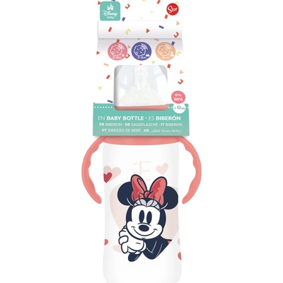 Stor dojčenská fľaša s rúčkami Minnie Mouse 360ml 1 10704