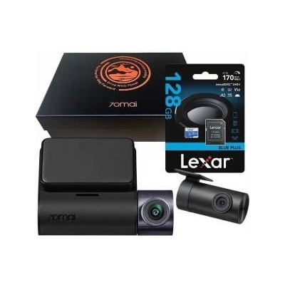 DOD TECH 70Mai Dash Cam A410 + Rear Camera RC21 + Lexar 128GB Card (Gift Box)