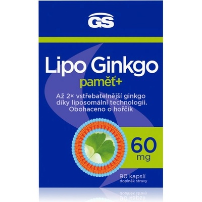 GS Lipo Ginko kapsle k podpoře funkce mozku a ke zlepšení paměti 90 kapslí