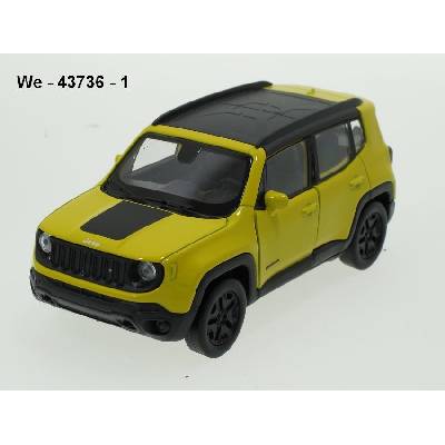 Welly Jeep Renegade Trailhawk yellow code 43736 modely aut 1:34