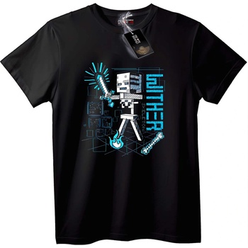 NOONEBRAND Тениска Пикселен Воин от Minecraft - 2XL, White