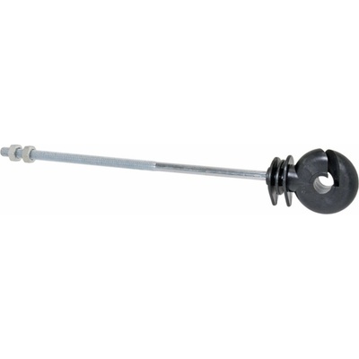Kruhový izolátor s podpěrou pro předsazené elektrické ohrady, délka 20 cm, závit M6 - 10 ks
