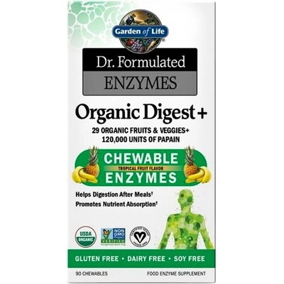 Garden of Life Dr. Formulated Organické Enzýmy tropické ovocie 90 tabliet