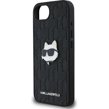CG Mobile iPhone 16e KARL LAGERFELD MONOGRAM CHOUPETTE HEAD PIN силиконов протектор за телефон, удароустойчив, MagSafe, BLACK KLHCPSE4PGKLCHPK (KLHCPSE4PGKLCHPK)