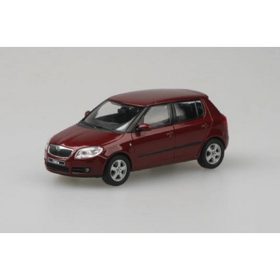 Abrex škoda Fabia II 2006 Červená Flamenco Metalíza 1:43