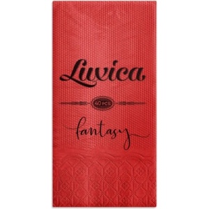 Luxica® Fantasy червени салфетки с дискретен релеф и фин бордюр 2 слоя | 40 броя Сгъвка 1/8 (923929229)