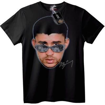 NOONEBRAND Тениска Лице на Знаменитост - XL, Black