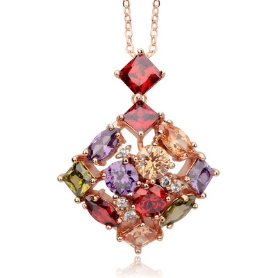 HARAHU Колие Square Bamoer - Многоцветен KP251 (BA-251)