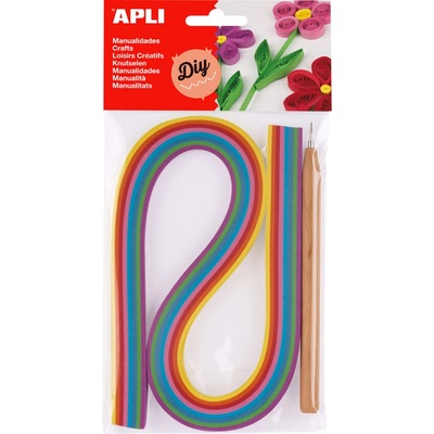 APLI Quilling APLI sada papírové proužky s rolovacím nástrojem – Zboží Dáma