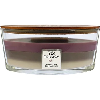 WoodWick Trilogy Amethyst Sky ароматна свещ с дървен фитил 453, 6 гр