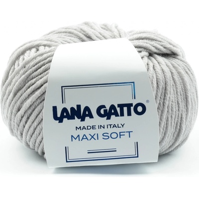 Lana Gatto pletací příze vlna merino MAXI SOFT světle šedá