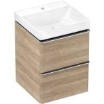 Hansgrohe Xelu Q - Шкаф за мивка, 63x48x50 см, 2 чекмеджета, естествен дъб/хром 54370000 (54370000)