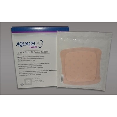 AQUACEL Ag foam Hydrofiber krytie na rany EMP DER 10ks