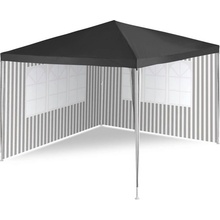 Garthen D71372 Zahradní párty stan - antracit, 3 x 3 m + 2 bočnice